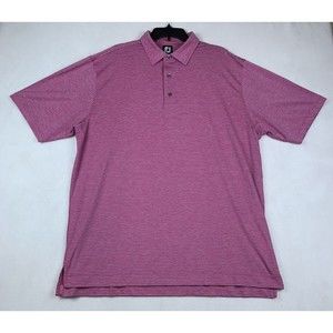 FootJoy Performance Golf Shirt XL Pink Blue Striped
